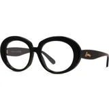 Curvy Black Oval Eyeglasses - ONE SIZE (53)