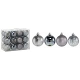 Molarem Home Set od 24 kuglice za božićno drvce – 6 cm, siva | shoptok.hr