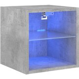 vidaXL Stenska TV omarica z LED lučkami betonsko siva 30x28,5x30 cm, (21017036) | Shoptok.si