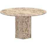 Actona Svetlo rjava marmorna okrogla jedilna miza ø 130 cm Naxos – | Shoptok.si