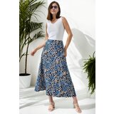 Dewberry 16652 Womens Midi Woven Skirt-NAVY BLUE | shoptok.hr