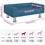 Krevet za pse plavi 70 x 45 x 26,5 cm baršunasti | Eponuda.com