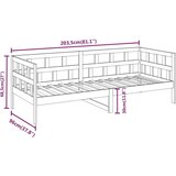  Dnevna postelja trdna borovina 90x200 cm, (20600870) | Shoptok.si