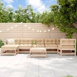 The Living Store Vrtna sedežna garnitura 8-delna z blazinami trdna borovina - Vrtna Sedežna Garnitura, (21461847) | Shoptok.si