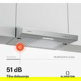 Klarstein SlimVent 60 Silver kuhinjska napa za svežo in zračno kuhinjo | Shoptok.si
