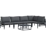 vidaXL Sjedeća garnitura za vrt 6 pcs Antracit Čelik | shoptok.hr