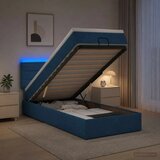  Krevet od pjene s madracem i LED-om Plava 90 x 190 cm Tkanina - Plava 90 x 190 cm Dizajn linija | shoptok.hr
