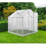 WESTMANN aluminijski staklenik Flora 66 | srebrni | 192x192x201 cm | shoptok.hr