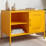 TV ormarić žute boje senfa 68 x 39 x 50,5 cm čelični | shoptok.hr