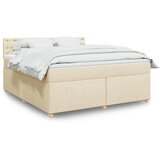  Krevet s oprugama i madracem krem 180x200 cm od tkanine | shoptok.hr