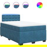 The Living Store Box spring postelja z vzmetnico modra 120x190 cm žamet - Box Spring Postelja, (21491939) | Shoptok.si