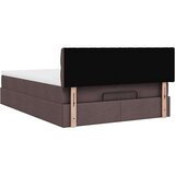 vidaXL Otomanski posteljni okvir z vzmetnico rjav 140x200 cm blago Cene