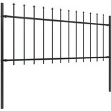  Vrtna ograda Woerden s vrhom koplja čelik 181x80 cm crna | shoptok.hr