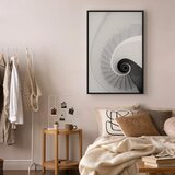  Slika - White Stairs (1 Part) Vertical 60x90 U crnom drvenom okviru | shoptok.hr