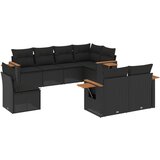  The Living Store Vrtna sedežna garnitura 8-delna z blazinami črn poli ratan - Vrtna Sedežna Garniture, (21452322) | Shoptok.si