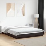 Furnova Posteljni okvir z LED lučkami črn 150x200 cm inženirski les, (21934929) Cene