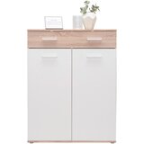 CARRYHOME omara za čevlje bela, hrast sonoma | Shoptok.si