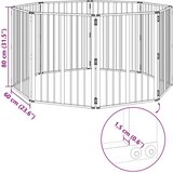  Vrata za pse 8 pcs Crna 60 x 80 cm Cinkani čelik | shoptok.hr