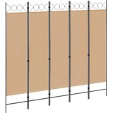  5-Panelni Pregrađivač Bež 200 x 180 cm Tkanina | shoptok.hr