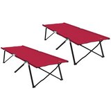  Sklopivi kamperski krevet 2 pcs Crvena 206 x 76 x 74 cm | Eponuda.com