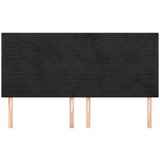  Posteljno vzglavje 4 kosa črn 90x5x78/88 cm žamet, (20953793) | Shoptok.si