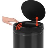  Automatska kanta za otpad sa senzorom 60 L ugljični čelik crna | shoptok.hr
