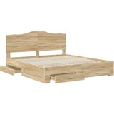  Okvir za krevet s uzglavljem Sonoma hrast 200 x 200 cm | shoptok.hr