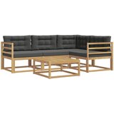  Set vanjskih sofa 5 pcs Bijela i antracit 79 x 79 x 37 cm | shoptok.hr