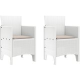  Vrtna stolica 2 pcs Bijelo 53 x 49 x 85 cm Polipropilen | shoptok.hr