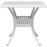  Vrtni stol bijeli 80x80x75 cm od lijevanog aluminija | shoptok.hr
