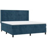  Krevet s oprugama i madracem tamnoplavi 160x200 cm baršunasti | shoptok.hr