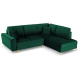 Cosmopolitan Design Zelena baršunasti sklopiva/s prostorom za odlaganje kutna garnitura (s desnim kutom/u obliku slova L) Kyoto – | shoptok.hr