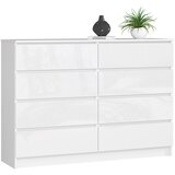 AKORD KOMODA K140 8SZ CLP BELO SJAJ, (21703199) Cene