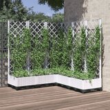 Vrtna sadilica s rešetkom bijela 120 x 120 x 121,5 cm PP | shoptok.hr