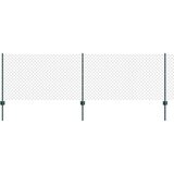  Ograda od lančane poveznice s 22 U stupa Zelena 0.8x25 m čelik | shoptok.hr