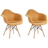  SET 2x trpezarijske stolice NEREA 80x60,5 cm žuta/bukva | Eponuda.com