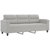  4-dijelni set sofa s jastucima svjetlosivi od mikrovlakana | Eponuda.com