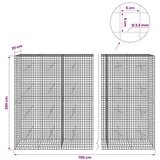  Gabion s žicom debljine 3 5 mm i mrežom 5x5 cm 700x20x200 cm - 20 cm 200 cm 700 cm | shoptok.hr