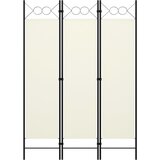 vidaXL Paravan 3-delni kremno bel 120x180 cm, (20619899) | Shoptok.si