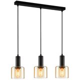  ITALUX PND-65342-3-BK+AMB - Luster SANTIA na sajli 3xE27/40W/230V | Eponuda.com