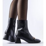 Gemre Black heeled ankle boots with buckle Prewitt | Shoptok.si