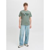 Jack & Jones Majica 'JJGEPLAS' zelena / oliva / trst / jelka | Shoptok.si