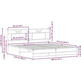 Metalni okvir kreveta bez madraca boja hrasta sonome 183x213 cm | shoptok.hr
