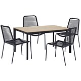 Bonami Essentials Set od 4 crne Kai blagovaonske stolice i Thor prirodnog stola - | shoptok.hr