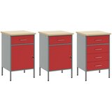  Set radnih ormarića s ladicama s pohranom 8 kom. Crvena | shoptok.hr