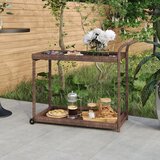 vidaXL Barski voziček rjav 100x45x83 cm poli ratan Cene