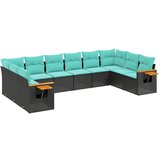 vidaXL 10-dijelni set vrtnih sofa od poliratana s jastucima crni | shoptok.hr