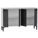 Hanah home tv polica stria white anthracite | ePonuda.com