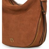 Pinko Torbice za na ramo HOBO ZIP AROUND CLASSIC SUEDE + VITELLO SETA Kostanjeva | Shoptok.si