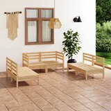 Maison Chic Seti vrtnega pohištva - Vrtna garnitura - Vrtni pohištvo set 6-delna trdna borovina, (21817561) | Shoptok.si